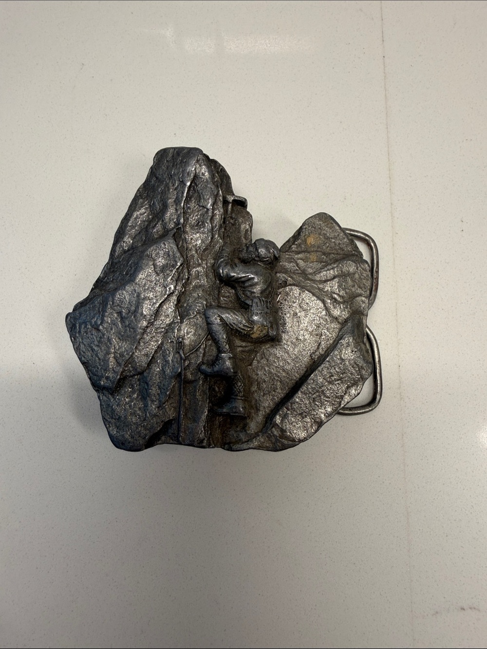 Bergamot Brass Works Nicely Detailed "Mountain Climber" Belt Buckle